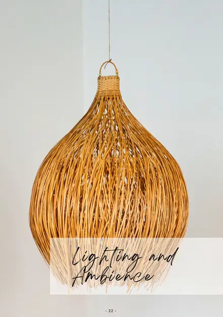 Handwoven pendant light